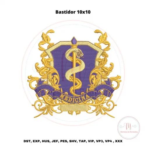 Matriz de Bordado Brasão Medicina