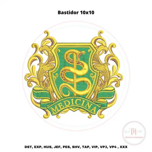 Matriz de Bordado Brasão Medicina