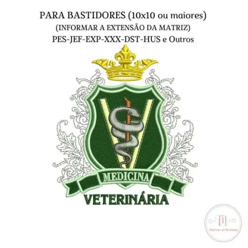 Matriz de Bordado Brasão Medicina Veterinária