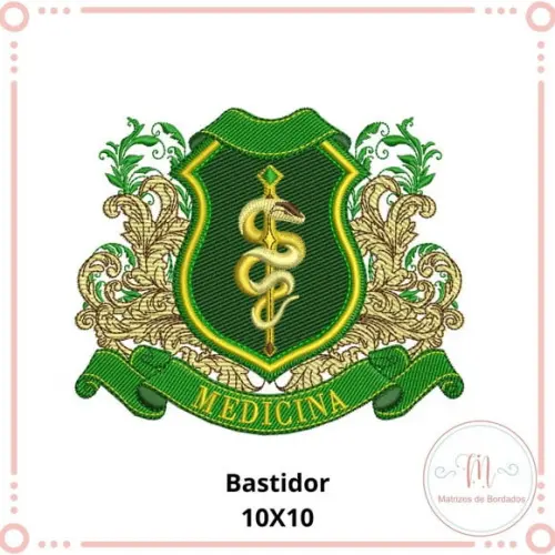 Matriz de Bordado Brasão Medicina