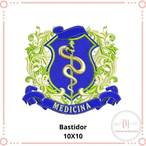 Matriz de Bordado Brasão Medicina