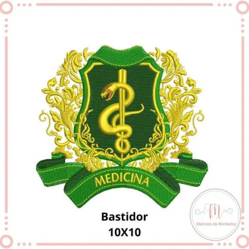 Matriz de Bordado Brasão Medicina