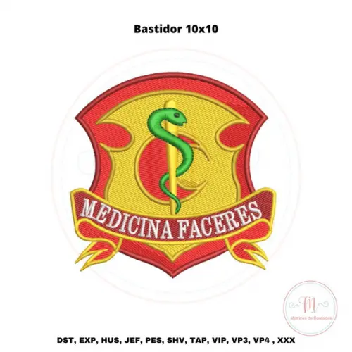 Matriz de Bordado Brasão Medicina Faceres