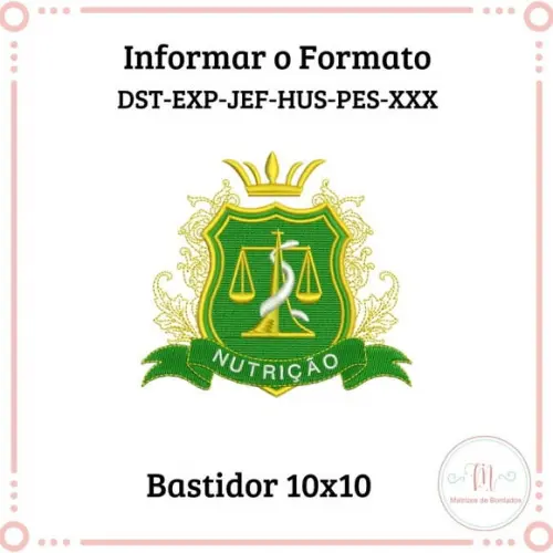 Matriz de Bordado Brasão Nutrição
