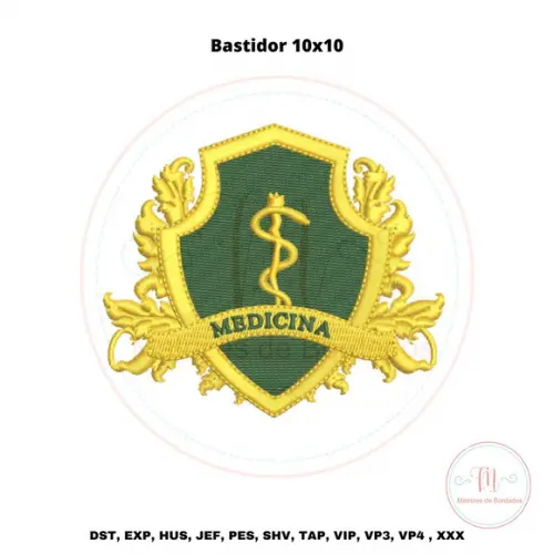 Matriz de Bordado Brasão Medicina