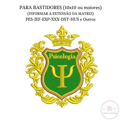 Matriz de Bordado Brasão Psicologia