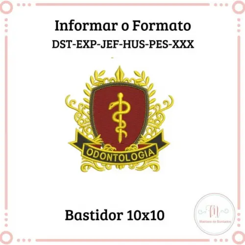 Matriz de Bordado Brasão Odontologia