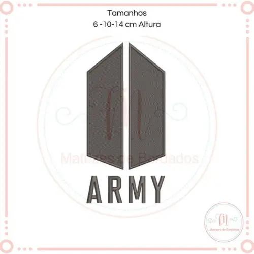 Matriz de Bordado Bts Army K-pop