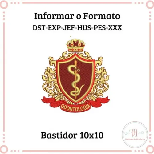 Matriz de Bordado Brasão Odontologia