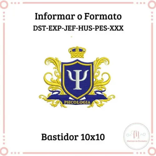 Matriz de Bordado Brasão Psicologia