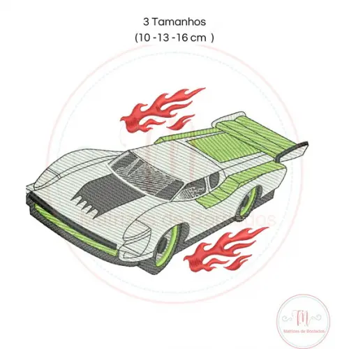 Matriz de Bordado Carro Hot Wheels