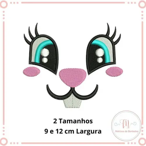 Matriz de Bordado Carinha de Coelho