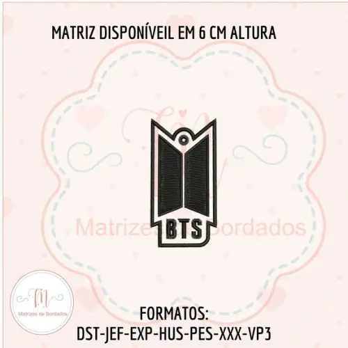 Matriz de Bordado Chaveiro BTS
