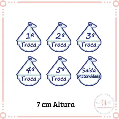 Matriz de Bordado Chaveiro Troca - Barco