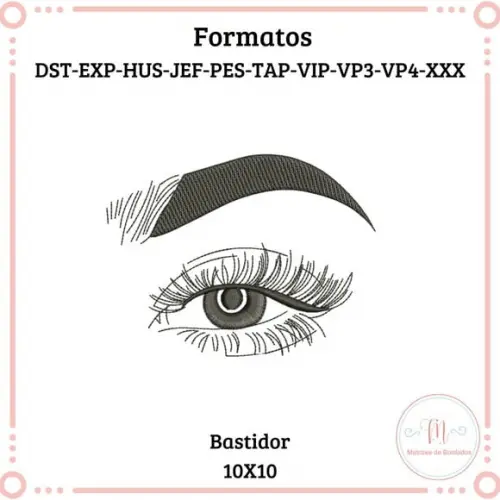 Matriz de Bordado Designer de Cílios Sobrancelhas
