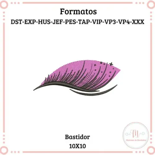 Matriz de Bordado Designer de Cílios