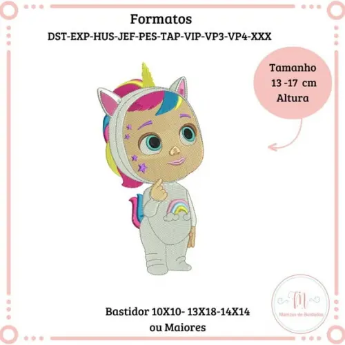 Matriz de Bordado Cry Babies (unicornio)