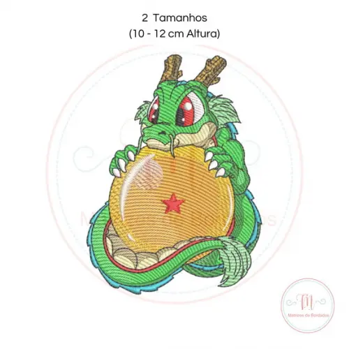 Matriz de Bordado Dragão Cute Dragon Ball