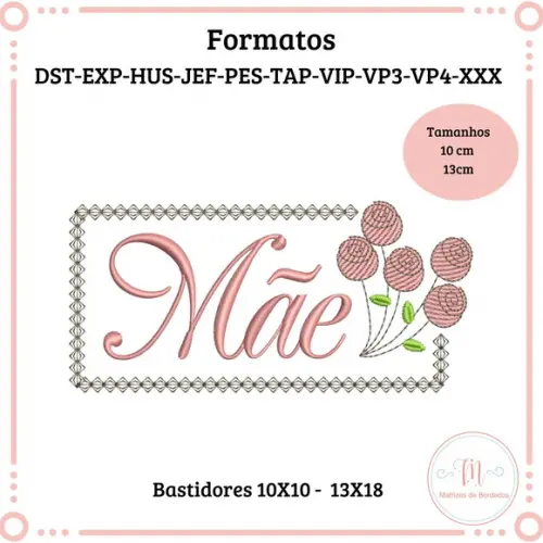 Matriz de Bordado Dia das Mães