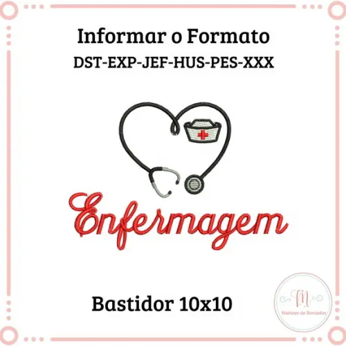Matriz de Bordado Enfermagem