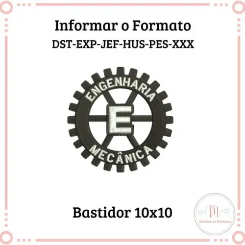 Matriz de Bordado Engenharia Mecânica