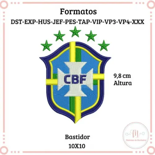 Matriz de Bordado Escudo Cbf- Brasil