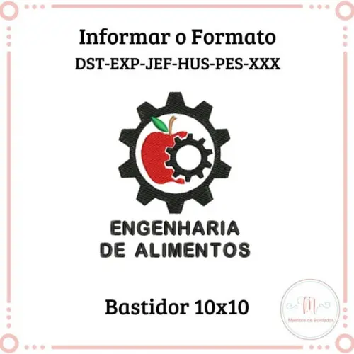Matriz de Bordado Engenharia de Alimentos