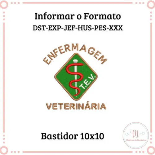 Matriz de Bordado Enfermagem Veterinária