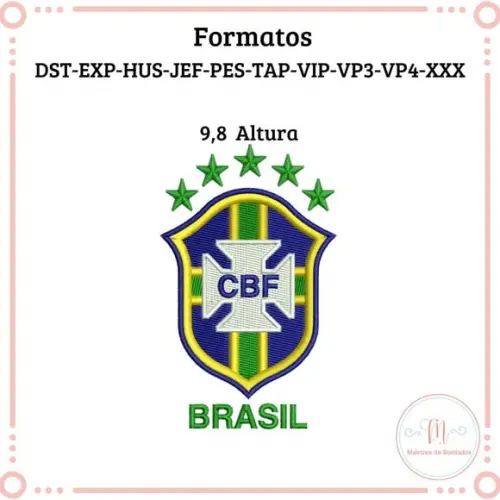 Matriz de Bordado Escudo Cbf- Brasil