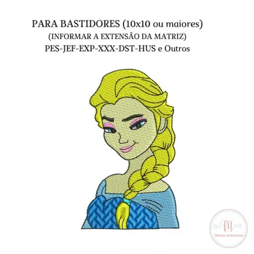 Matriz de Bordado Elza(Frozen)