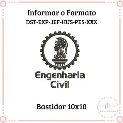 Matriz de Bordado Engenharia Civil