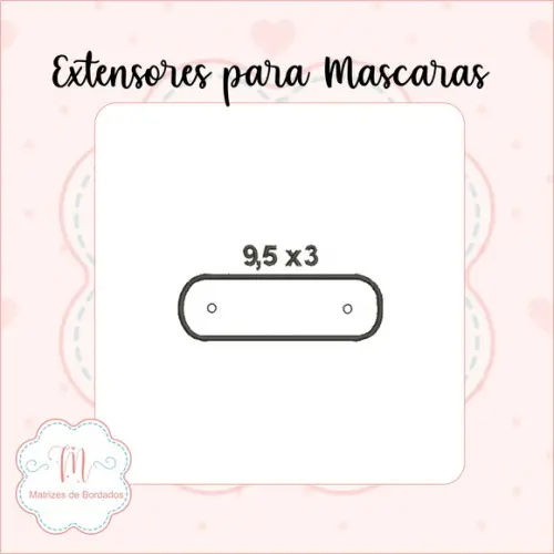 Matriz de Bordado Extensores para Máscaras (Aplicado)
