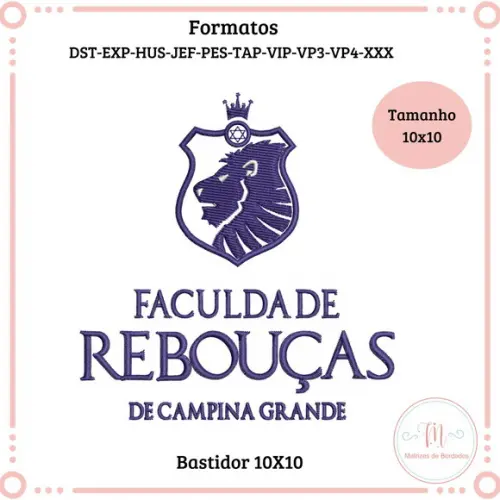 Matriz de Bordado Faculdade Rebouças de Campina Grande