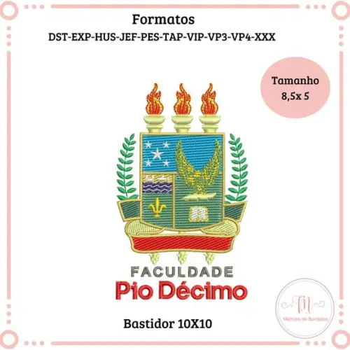 Matriz de Bordado Falculdade Pio Decimo