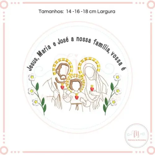 Matriz de Bordado Familia Sagrada