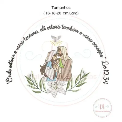 Matriz de Bordado Familia Sagrada