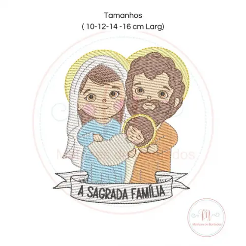 Matriz de Bordado Familia Sagrada
