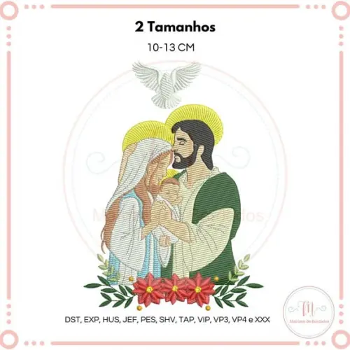 Matriz de Bordado Familia Sagrada