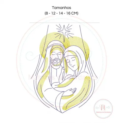 Matriz de Bordado Familia Sagrada
