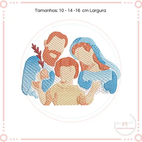 Matriz de Bordado Familia Sagrada
