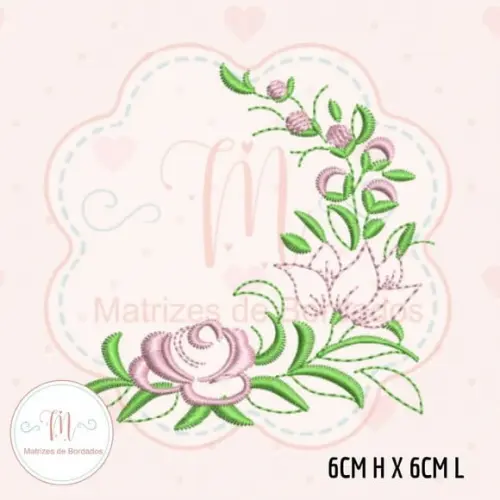 Matriz de Bordado Floral 4