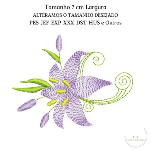 Matriz de Bordado Floral 6