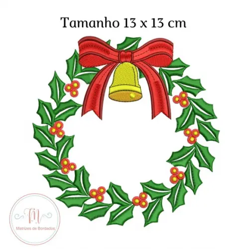 Matriz de Bordado Guirlanda de Natal