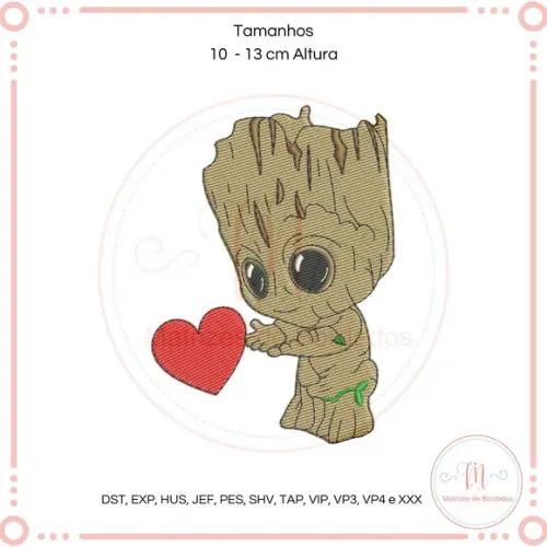 Matriz de Bordado Groot Cute