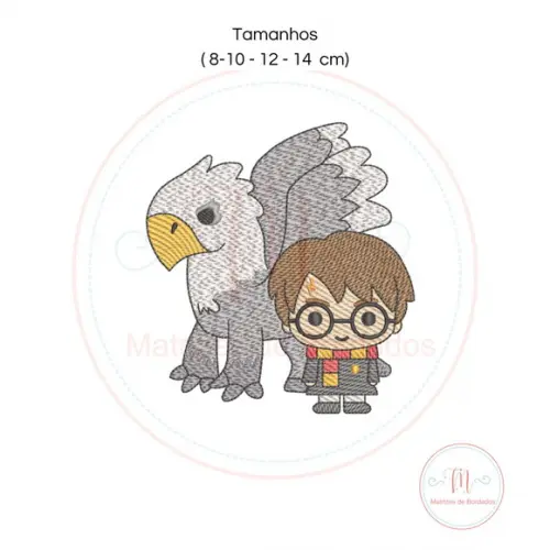 Matriz de Bordado Harry Potter e Bicuço (hipogrifo)