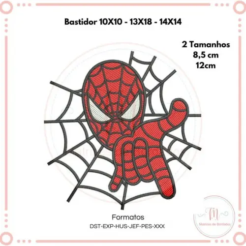 Matriz de Bordado Homem-aranha