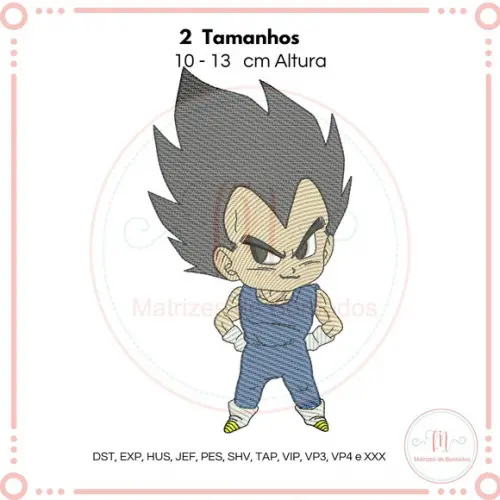 Matriz de Bordado Goku Cute (pontos Leves)