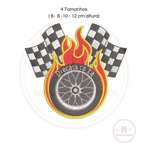 Matriz de Bordado Hot Wheels Roda