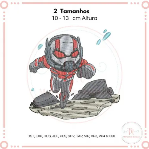 Matriz de Bordado Homem-formiga Cute
