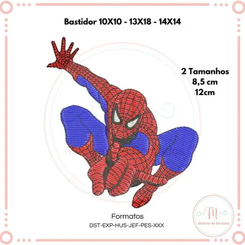 Matriz de Bordado Homem-aranha